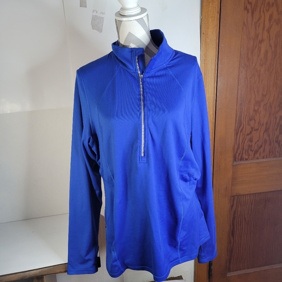 Womans Champion Blue 1/2 Zip Front Jacket Size XXL but fits more like a XL - Picture 1 of 9